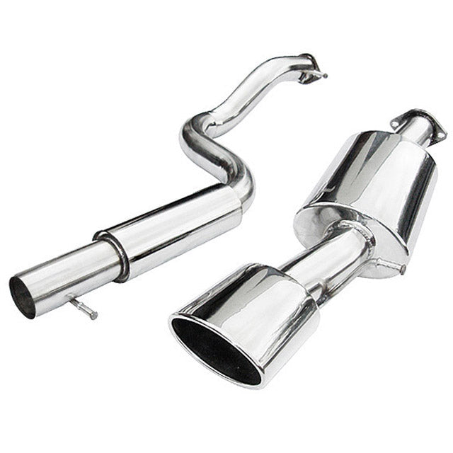 Cobra Sport VW Golf GTI MK4 1.8 Turbo cat back performance exhaust, showing the stainless steel exhaust system installed on the car.