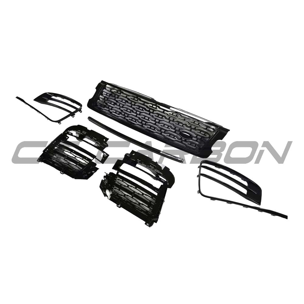 CT Carbon Range Rover Vogue L405 SVA-Style grille pack kit for 2018+ models, featuring carbon fiber design and detailed grille components.