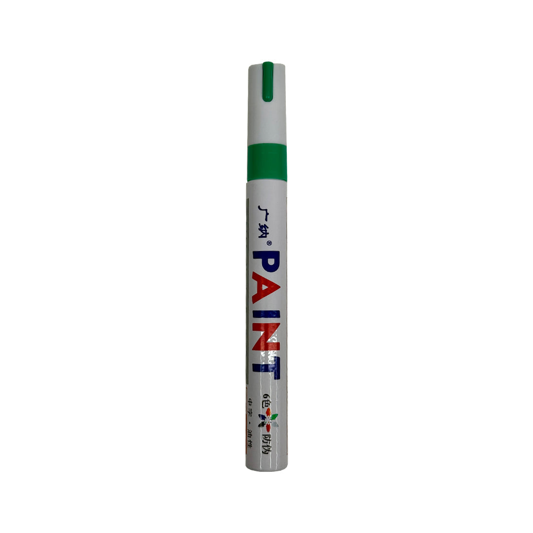 XC3 Engineering Green Paint Pen, a durable automotive marker shown with a fine tip and green ink for precise marking and repairs.