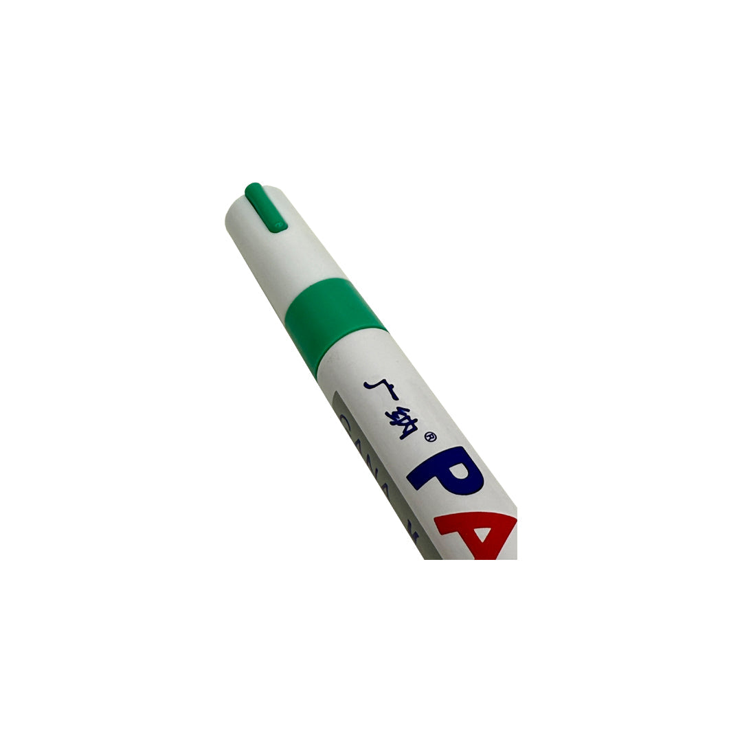 XC3 Engineering green paint pen used as a durable automotive marker for precise marking and detailed work.