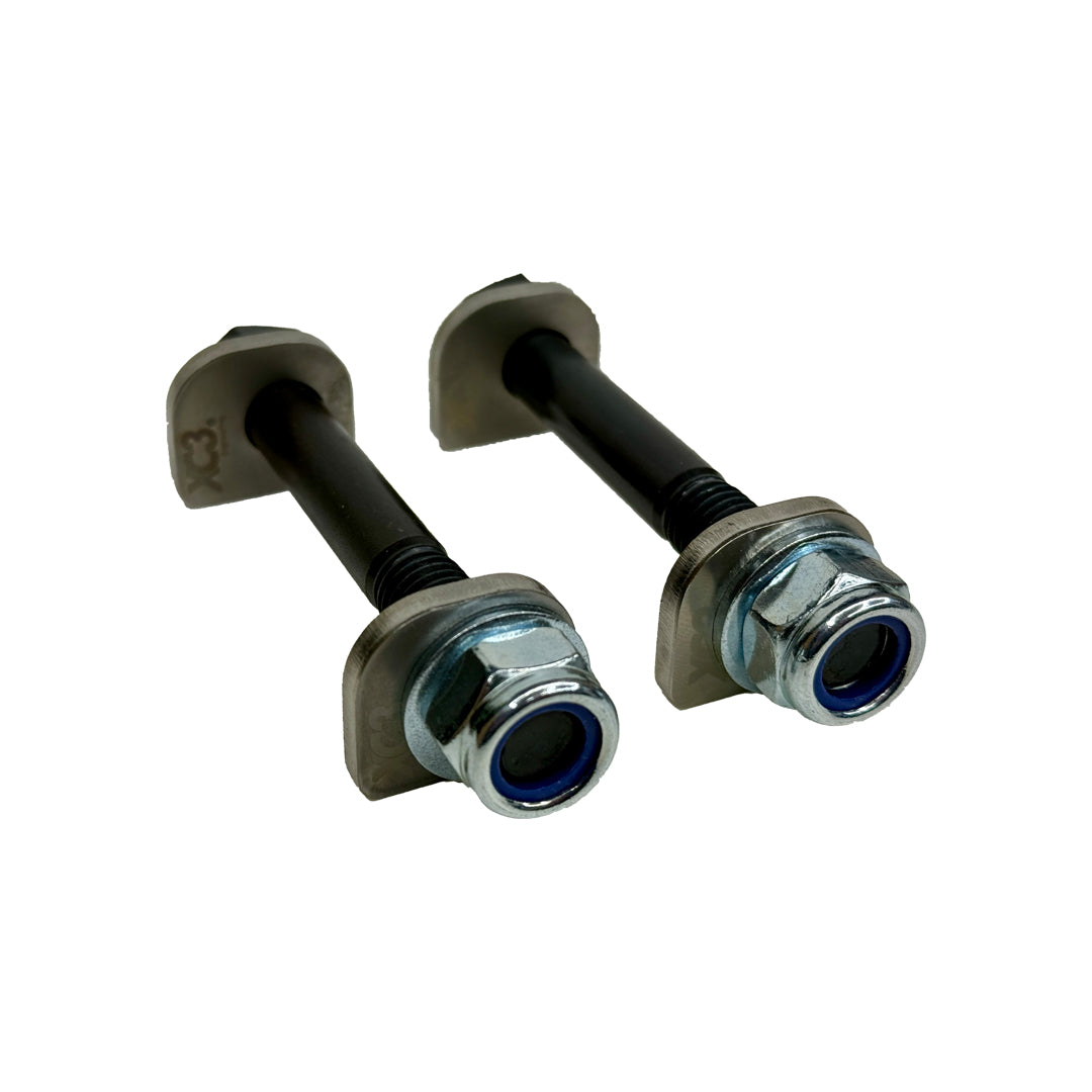 BMW M2 M3 M4 F8X G8X rear toe lockout shims for suspension alignment, adjustable rear toe arm by XC3 Engineering.