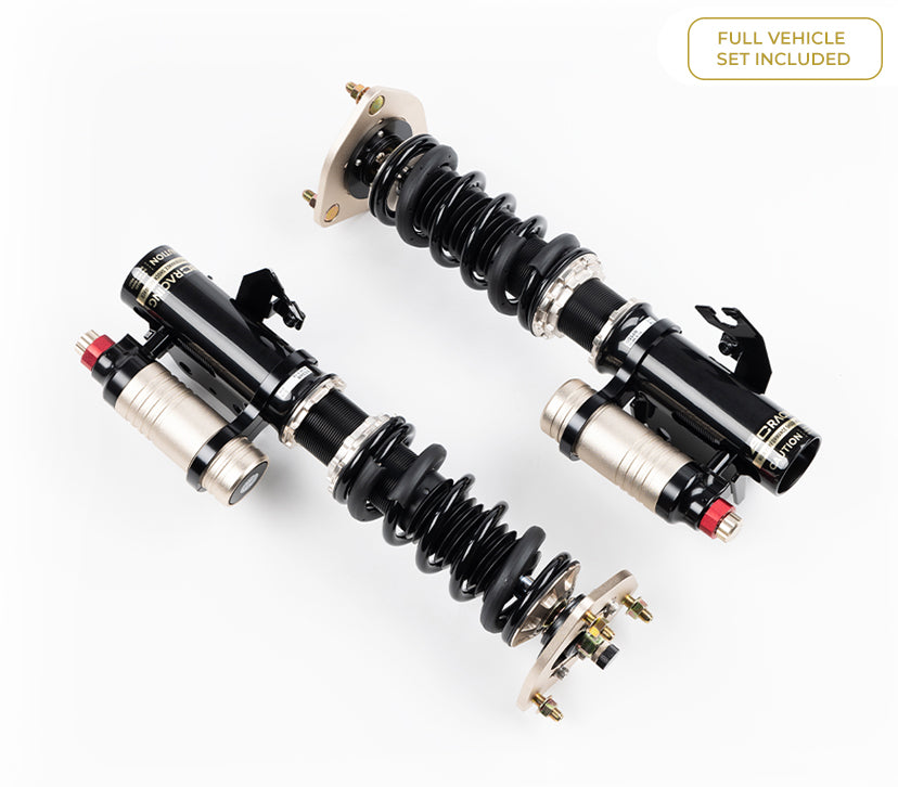 BC Racing coilovers for BMW 3 Series Coupe E92/E93, suspension upgrade with adjustable coilover shocks.