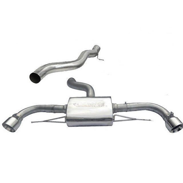Cobra Sport Audi TT (Mk2) 2.0 TFSI Quattro cat-back performance exhaust showing polished tips and exhaust piping.