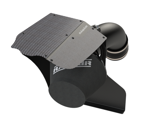 Ramair performance foam induction kit installed in a BMW 1 Series B58 engine, showcasing the high-quality air intake components.