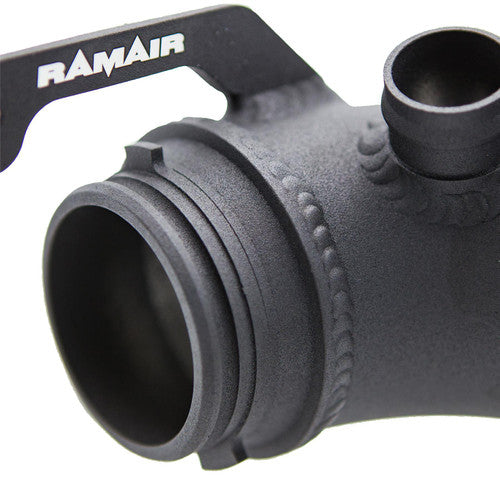 Ramair heat shield intake kit with red intake hose, turbo elbow, for VW Golf GTI, Audi S3, Seat Leon Cupra, and Skoda Octavia RS.