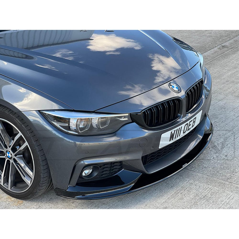 BMW 4 Series F36 2013-2020 CT Carbon gloss black full kit with dual exhaust exits, visible on the vehicle's rear.