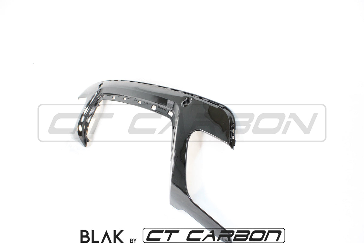 Black full trim kit for Range Rover Velar Full Black Edition by CT Carbon, includes detailed exterior trim components.