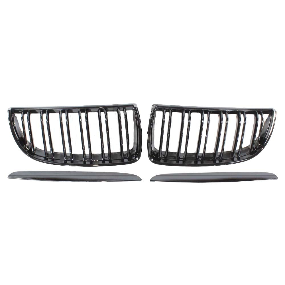BMW E90 3 Series Pre-LCI double slat black grille by CT Carbon, showcasing sleek black grille design for BMW E90 3 Series.