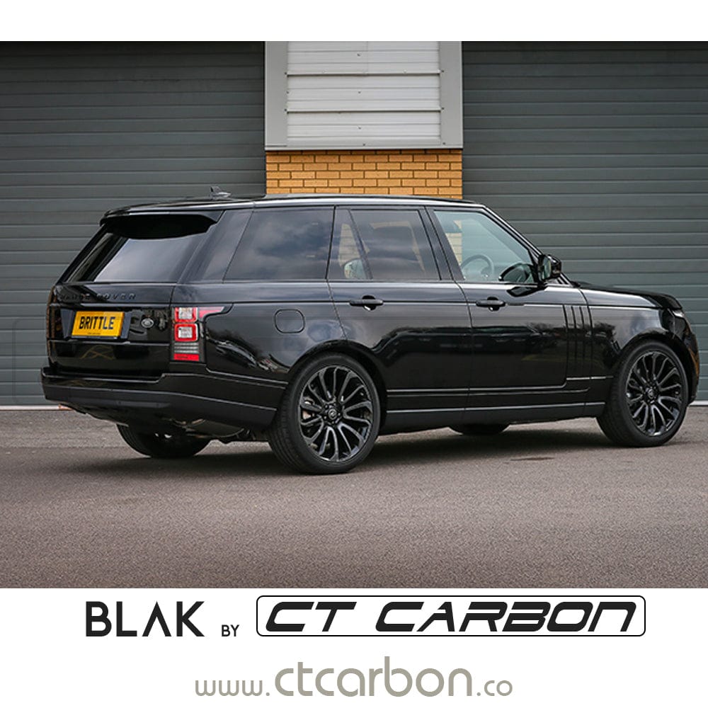 Black CT Carbon splitter kit for Range Rover Vogue L405 Full Black Edition 2013-2017, car exterior trim upgrade.