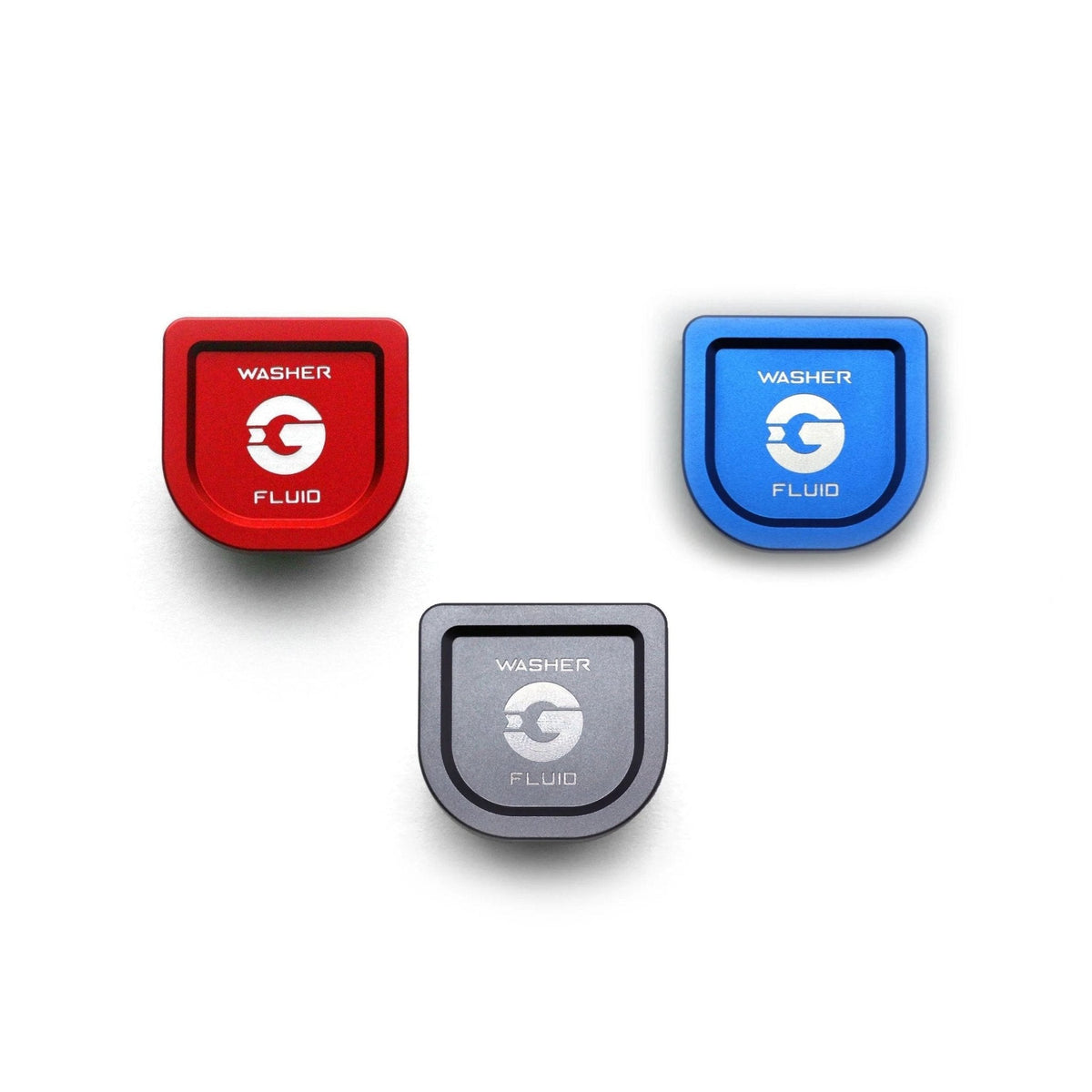 Goldenwrench BMW M2 G87, M3 G80, M4 G82 Blackline blue washer fluid cap on engine bay trim for BMW performance styling.