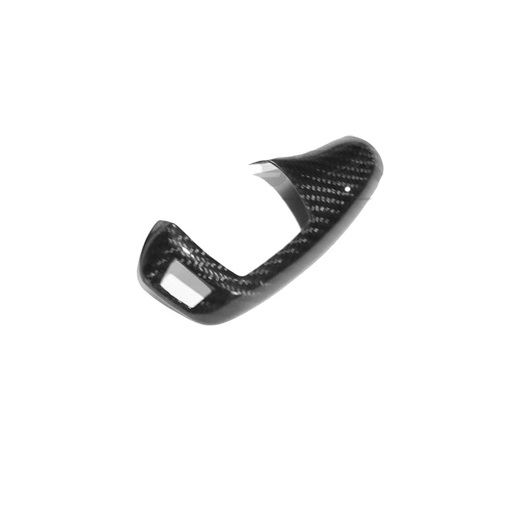 BMW Fxx ZF carbon fiber shifter cover for RHD vehicles by CT Carbon, showcasing sleek black carbon fiber design.