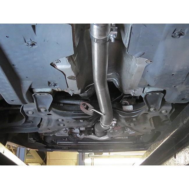 Cobra Sport VW Polo GTI 6R 1.4 TSI cat-back performance exhaust installed, showcasing the polished exhaust tip and fittings.
