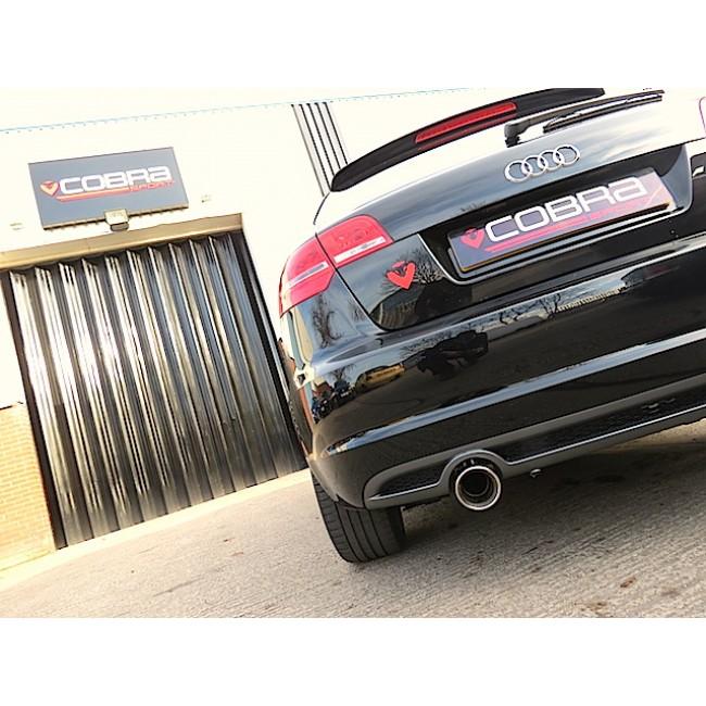 Cobra Sport Audi A3 8P 2.0 TDI cat back performance exhaust with single tip, 2008-2012, 5-door model, visible exhaust pipe