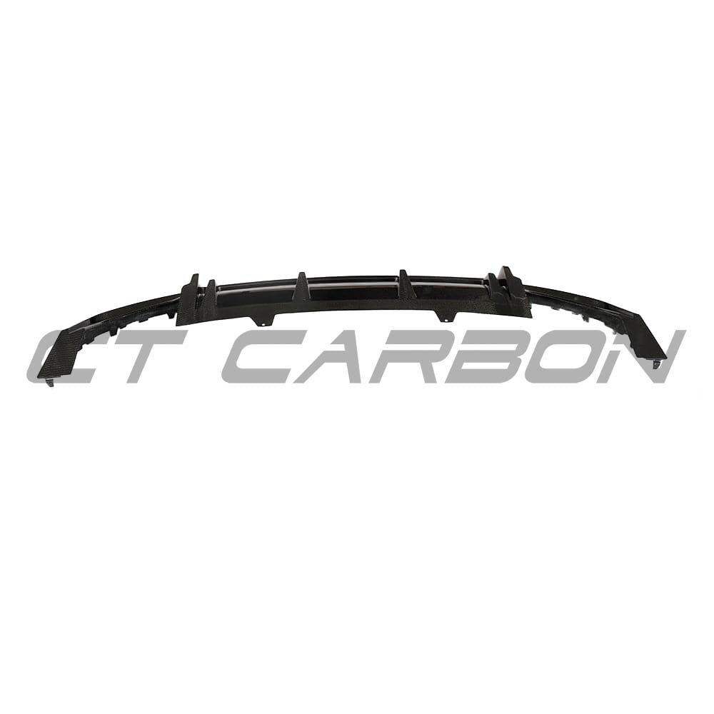 Carbon fibre diffuser for Audi A5 S5 B9 (2017-2021) by CT Carbon, showcasing sleek, aerodynamic design on the rear bumper.