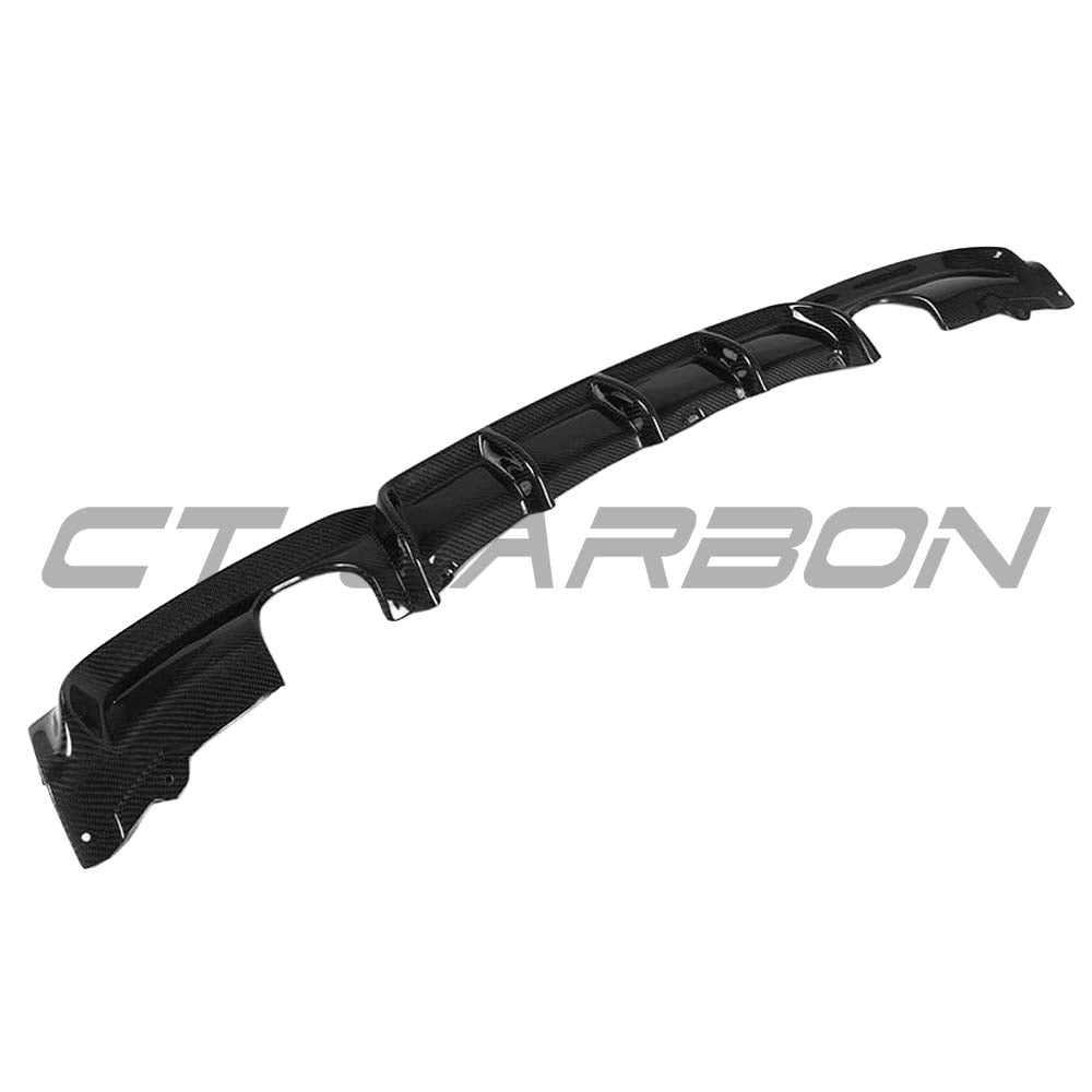 BMW F30 3 Series 2011-2019 CT Carbon full carbon fibre diffuser with dual exhaust and MP style design.
