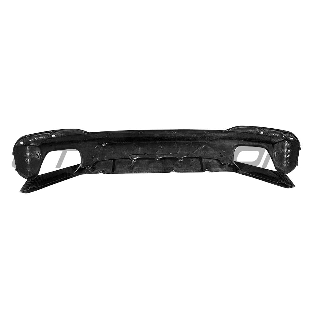 BMW G30 5 Series M Sport carbon fibre diffuser kit by CT Carbon, featuring OEM-style carbon fiber design and V3 upgrade.