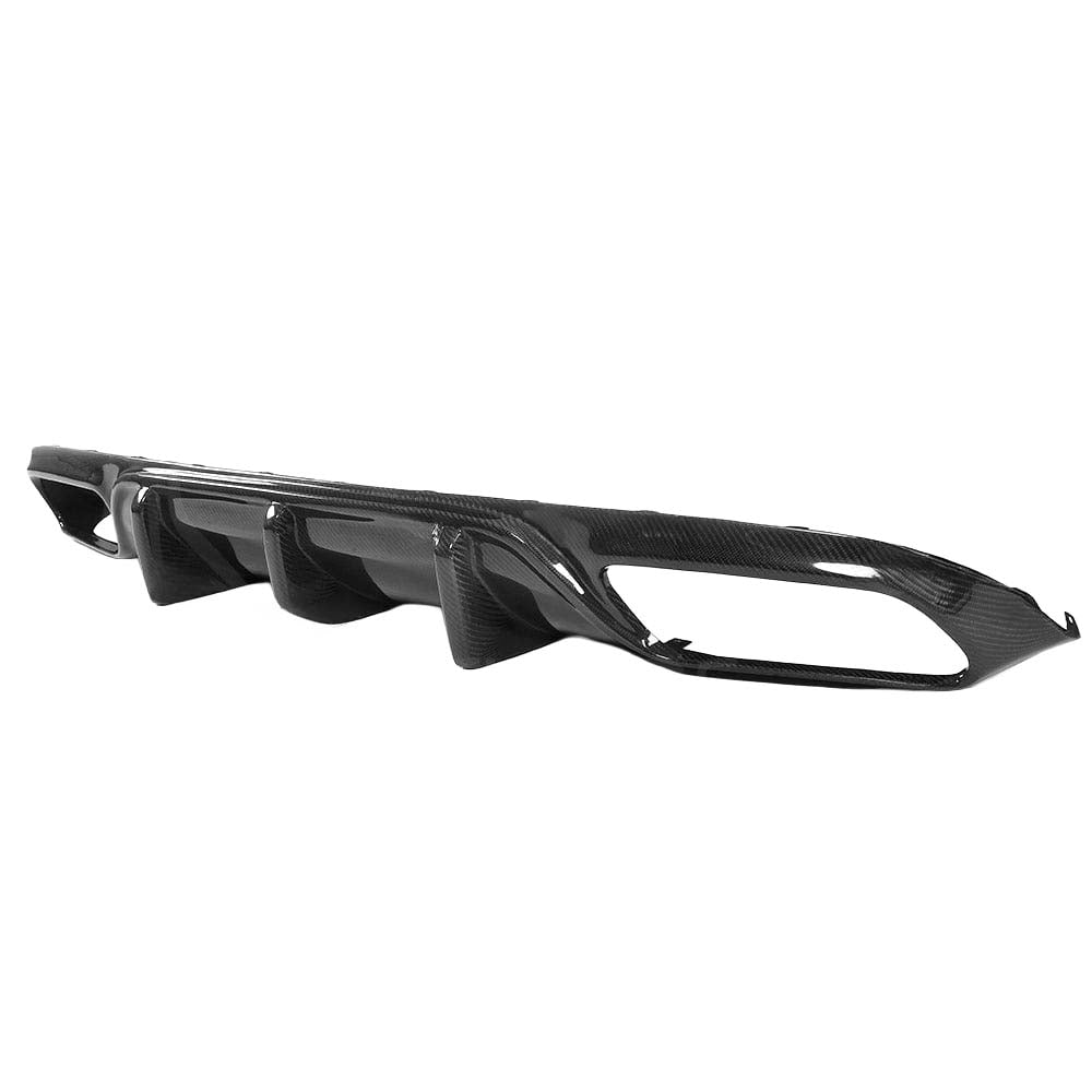 CT Carbon diffuser for Mercedes W205 C63 and C63 Coupe 2-door, black carbon fiber, sporty OEM style car accessory.