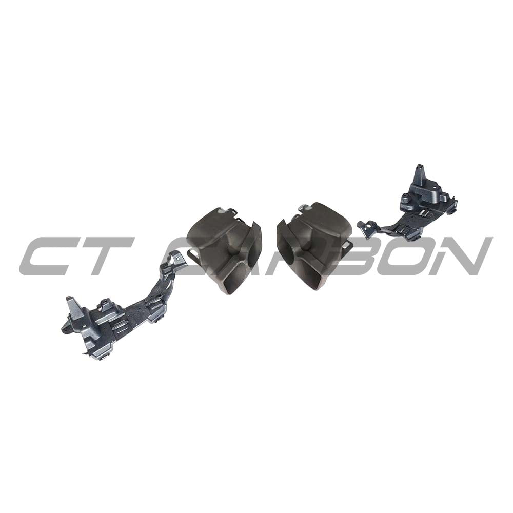 Carbon fiber diffuser and exhaust tips for Mercedes W205 C63 and C63S saloon, by CT Carbon, with sleek B-style design.