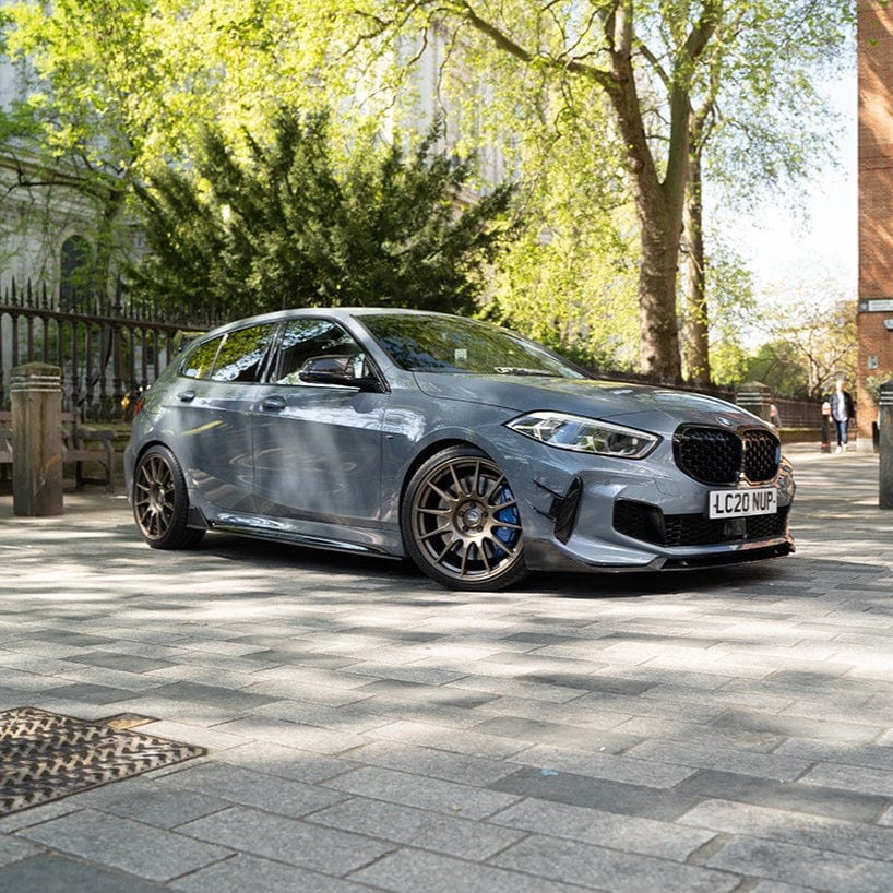 BMW 1 Series F40 2019-2024 CT Design full carbon fiber kit, including front and rear accents, by CT Carbon.
