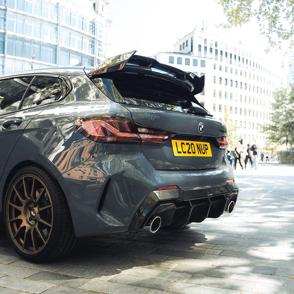 BMW 1 Series F40 2019-2024 CT Design full carbon fibre kit, including front and rear accents, by CT Carbon.