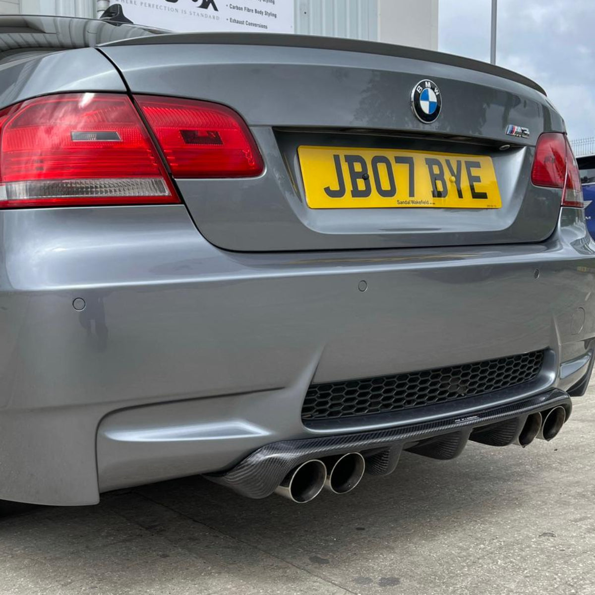 BMW E92 M3 full carbon fibre kit by CT Carbon, showcasing lightweight, high-quality carbon fiber body parts on the car.