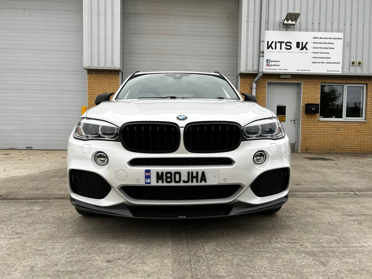 BMW F15 X5 CT Carbon full carbon fibre kit, V1, showing detailed carbon fiber components for a sleek, high-performance look.