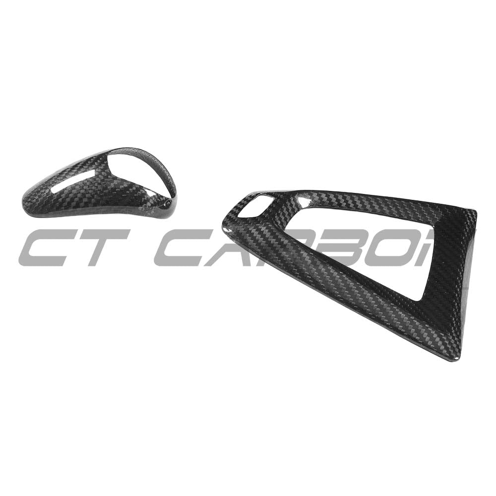 BMW Fxx M car DCT shifter and surround set by CT Carbon, interior accessories with carbon fiber finish for LHD models.