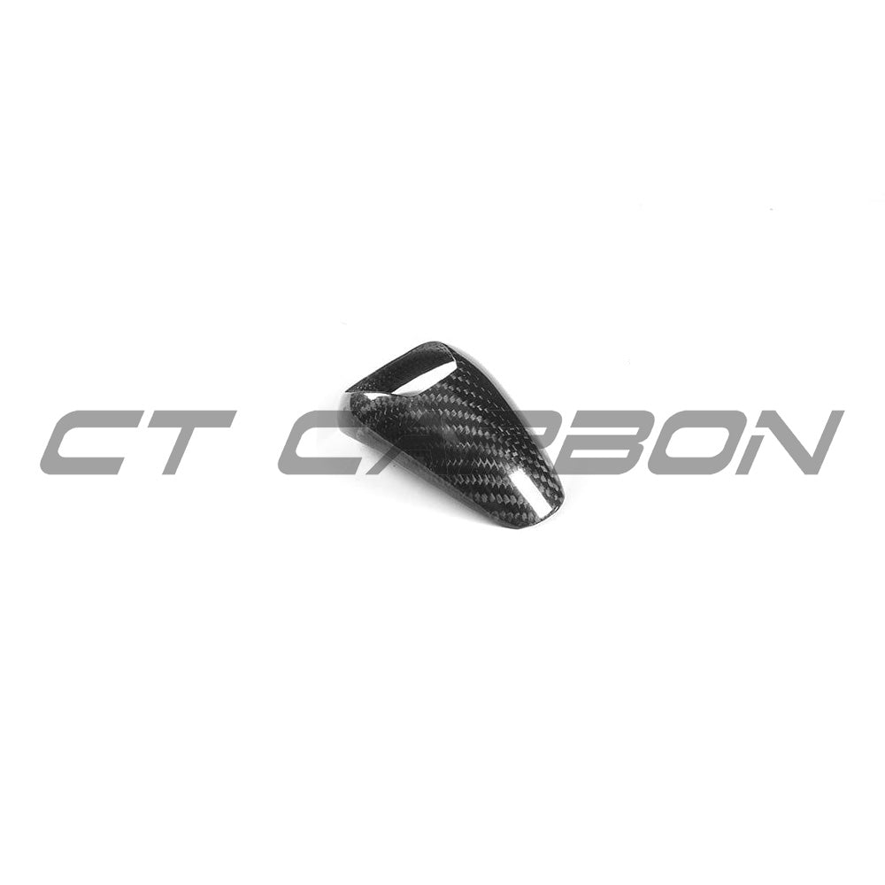 BMW Fxx M car DCT shifter cover by CT Carbon, featuring a sleek carbon fiber surround for interior styling.