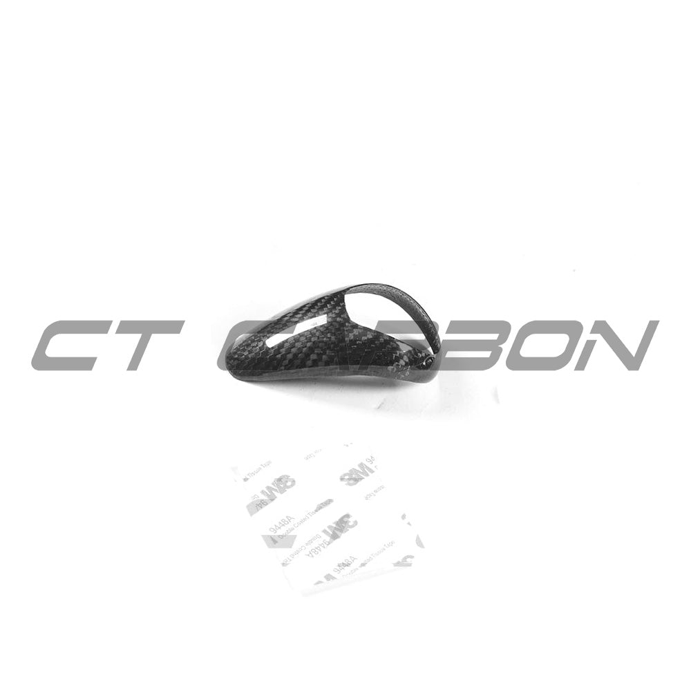 BMW Fxx M car DCT shifter cover from CT Carbon, showcasing a sleek carbon fiber interior accessory for enhanced style.