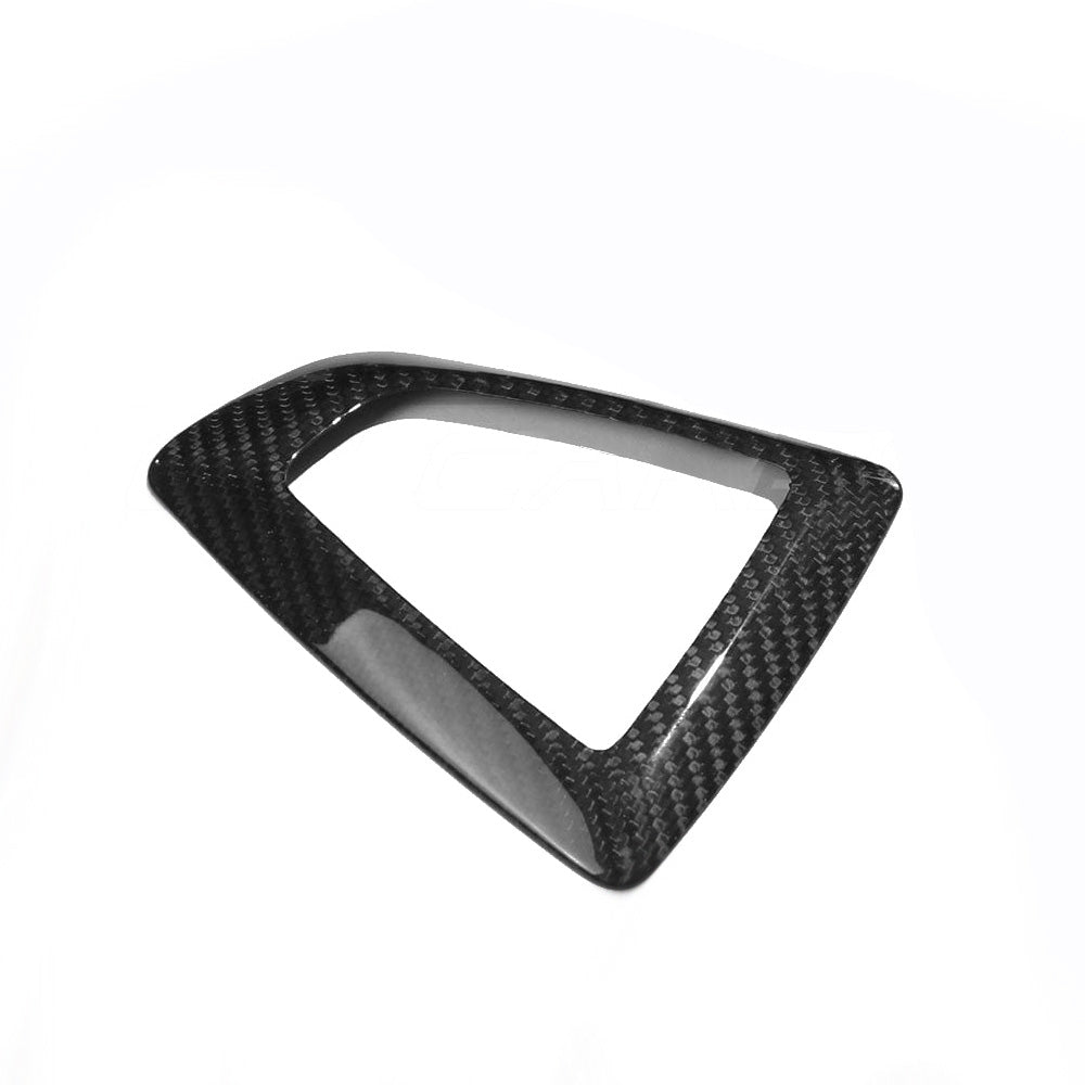BMW Fxx ZF shifter surround set by CT Carbon, LHD accessories with carbon fiber finish for enhanced interior style.