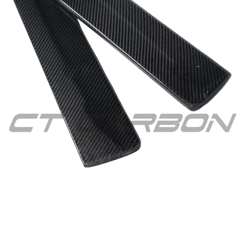 BMW F32 and F33 4 Series CT Carbon fiber side skirts, MP style, showcasing sleek, lightweight carbon fiber automotive accessories.