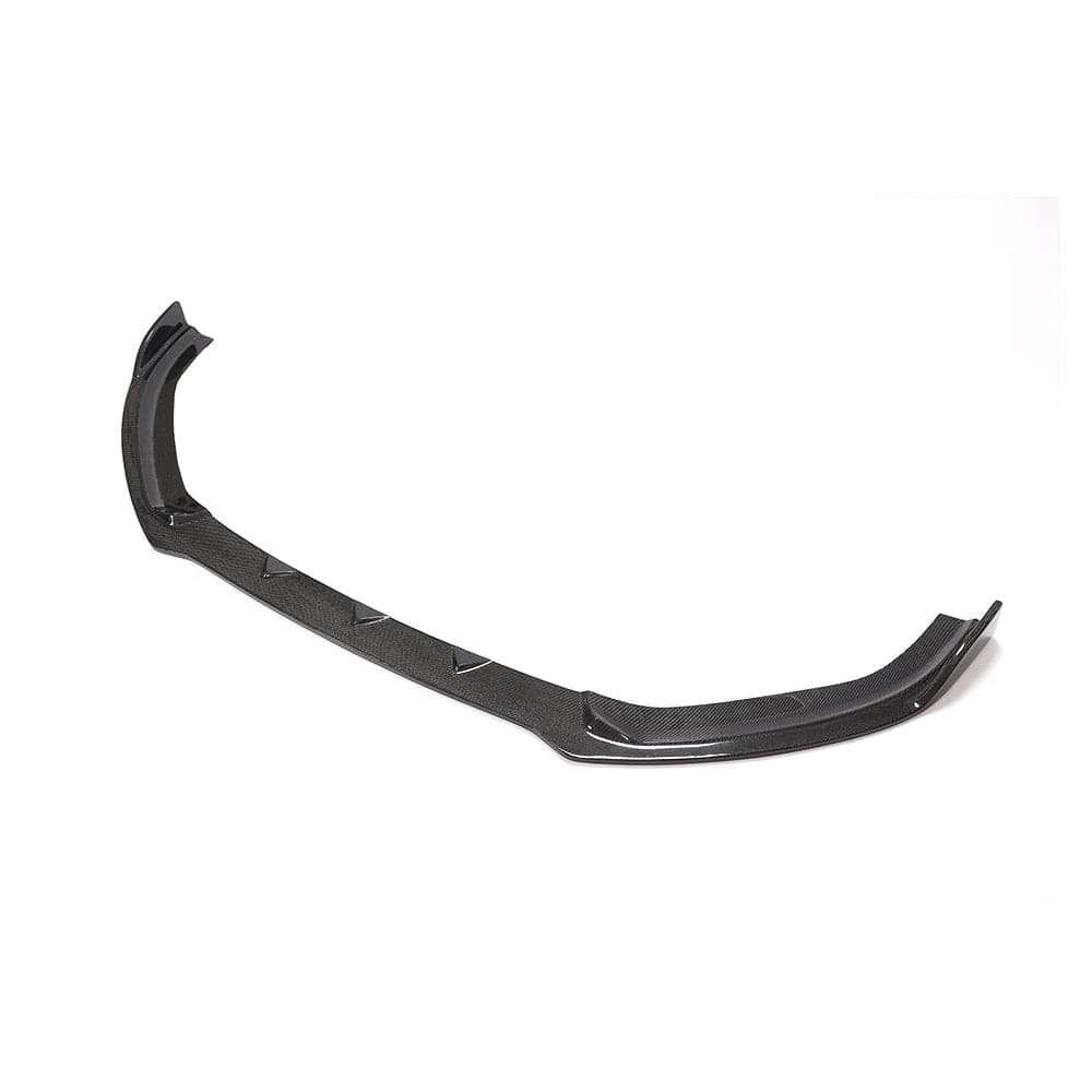 CT Carbon carbon fiber splitter for Audi A3 S-Line and S3 facelift saloon 8V, showing sleek aerodynamic design on the vehicle's front.