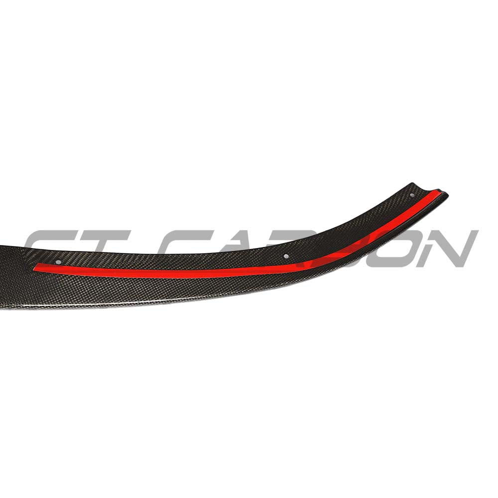 CT Carbon full carbon fibre kit for Audi RS3 8V saloon, including splitter and side skirts, showcasing sleek carbon fibre details.