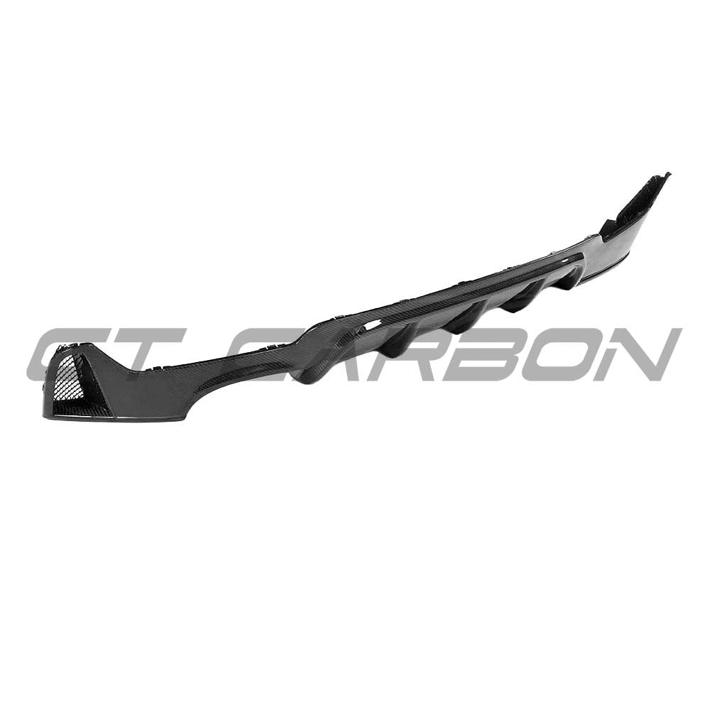 BMW F32 4 Series Coupe full carbon fibre kit with twin exhaust, featuring splitter and MP style design by CT Carbon.