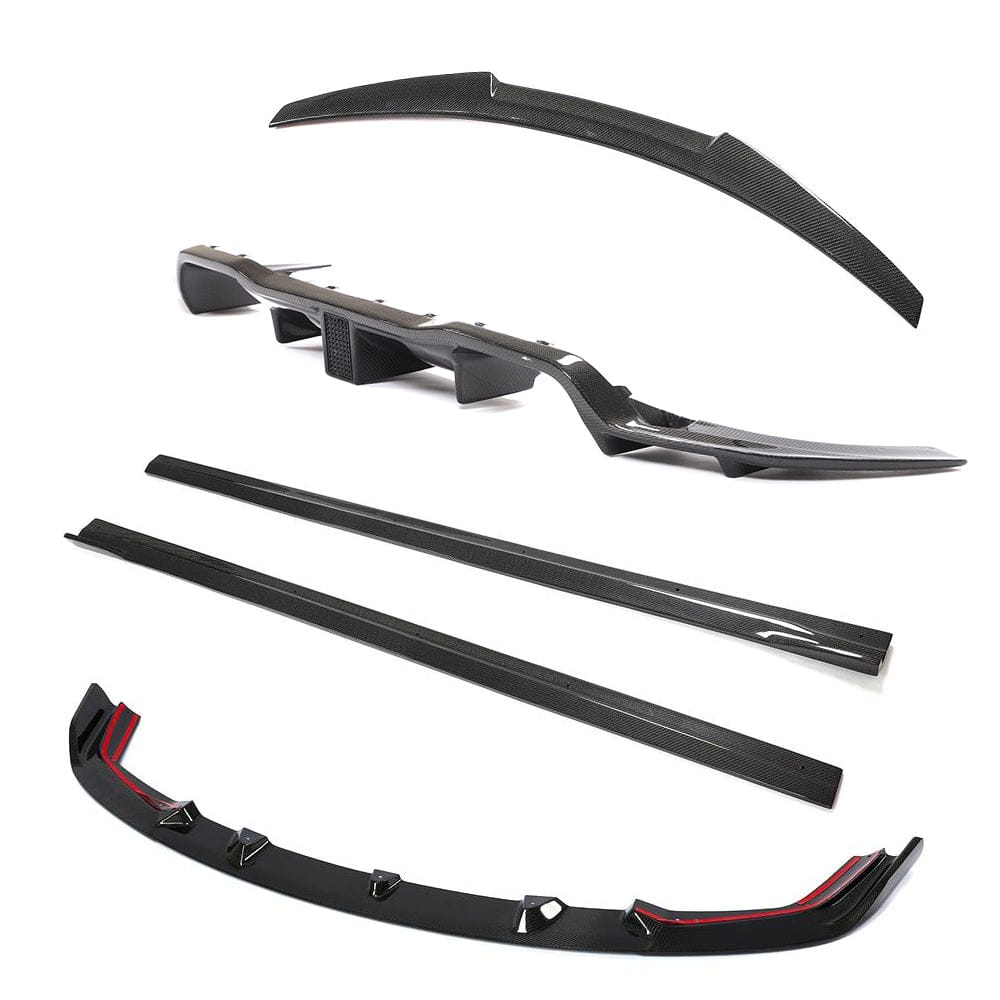 BMW F87 M2C Competition full carbon fiber kit by CT Carbon, including splitters and aerodynamic components.