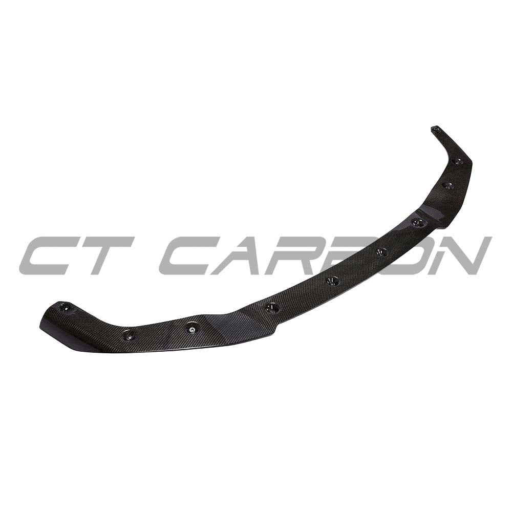 BMW F87 M2 2016-2018 full carbon fibre splitter kit by CT Carbon, featuring V6 style with sleek, lightweight carbon fiber design.