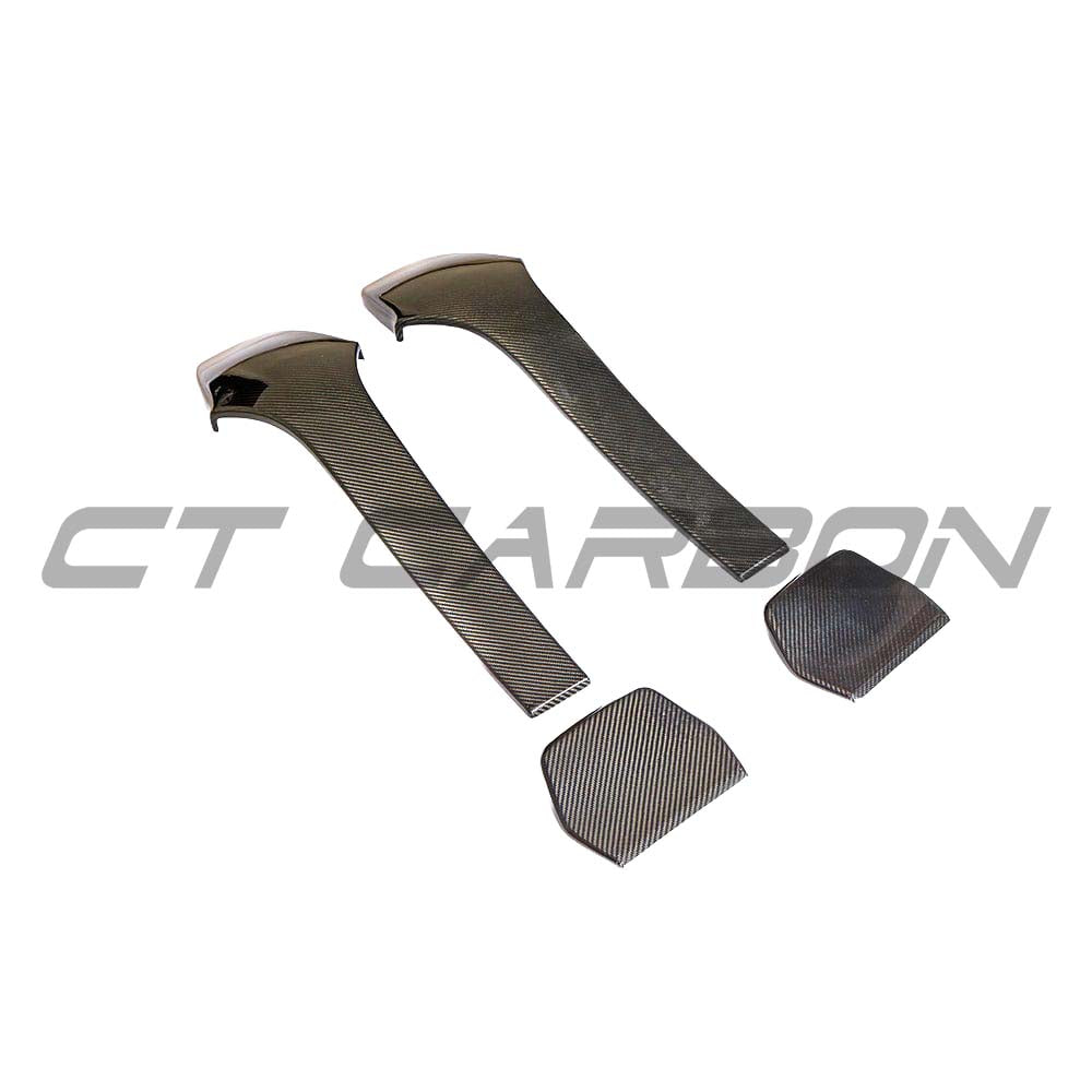 Carbon fiber seat back for BMW M2C, M3, M4 F87, F80, F82, F83 by CT Carbon, shown installed in a vehicle interior.