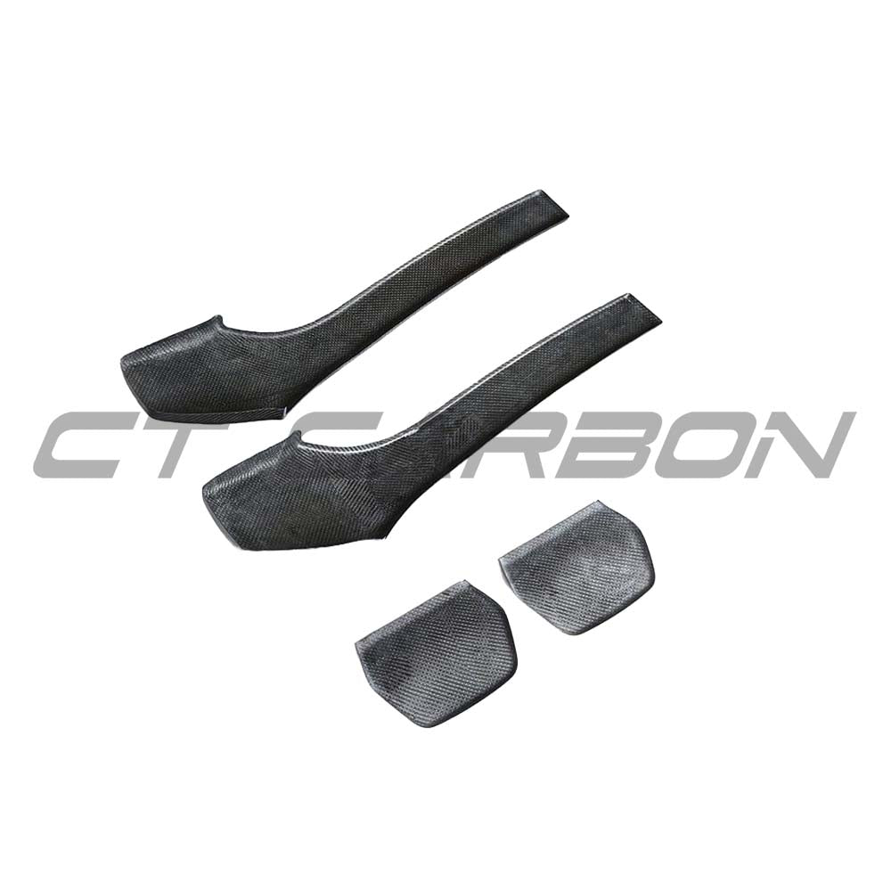 BMW M2C, M3, M4 carbon fibre seat back accessory by CT Carbon, showcasing sleek, lightweight carbon fibre material for interior upgrade.