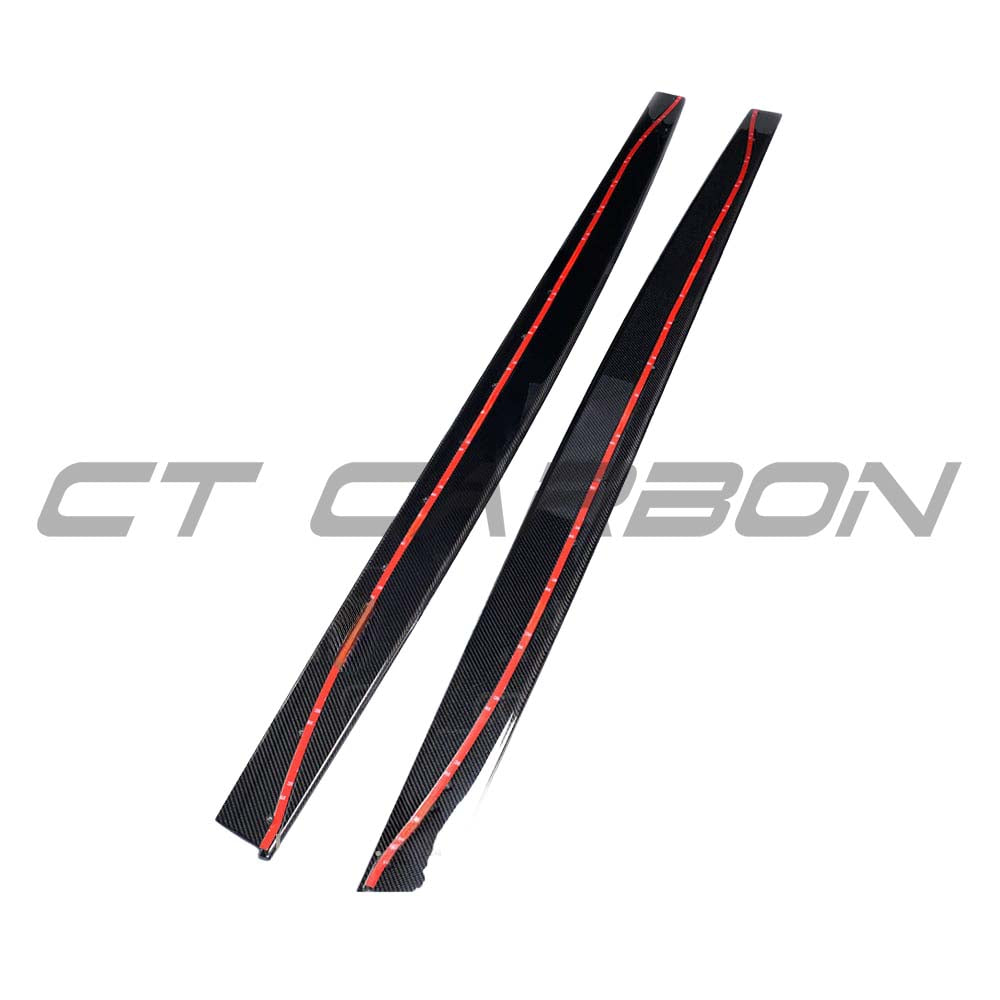 Full car view of BMW M3 F80 saloon with CT Carbon V3 full carbon fiber kit, including splitters and aerodynamic enhancements.