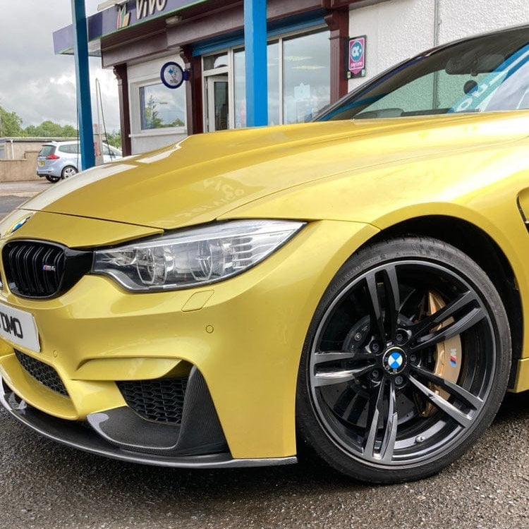 Full BMW M3 F80 saloon and coupe CT Carbon full carbon fibre kit with splitters, showcasing sleek, lightweight racing-inspired design.