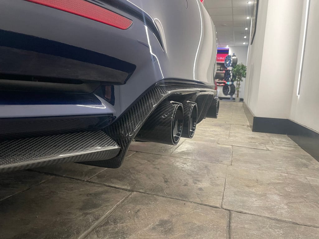 BMW M3 F80 full carbon fibre kit by CT Carbon, showcasing splitters and aerodynamic parts on the saloon and coupe models.