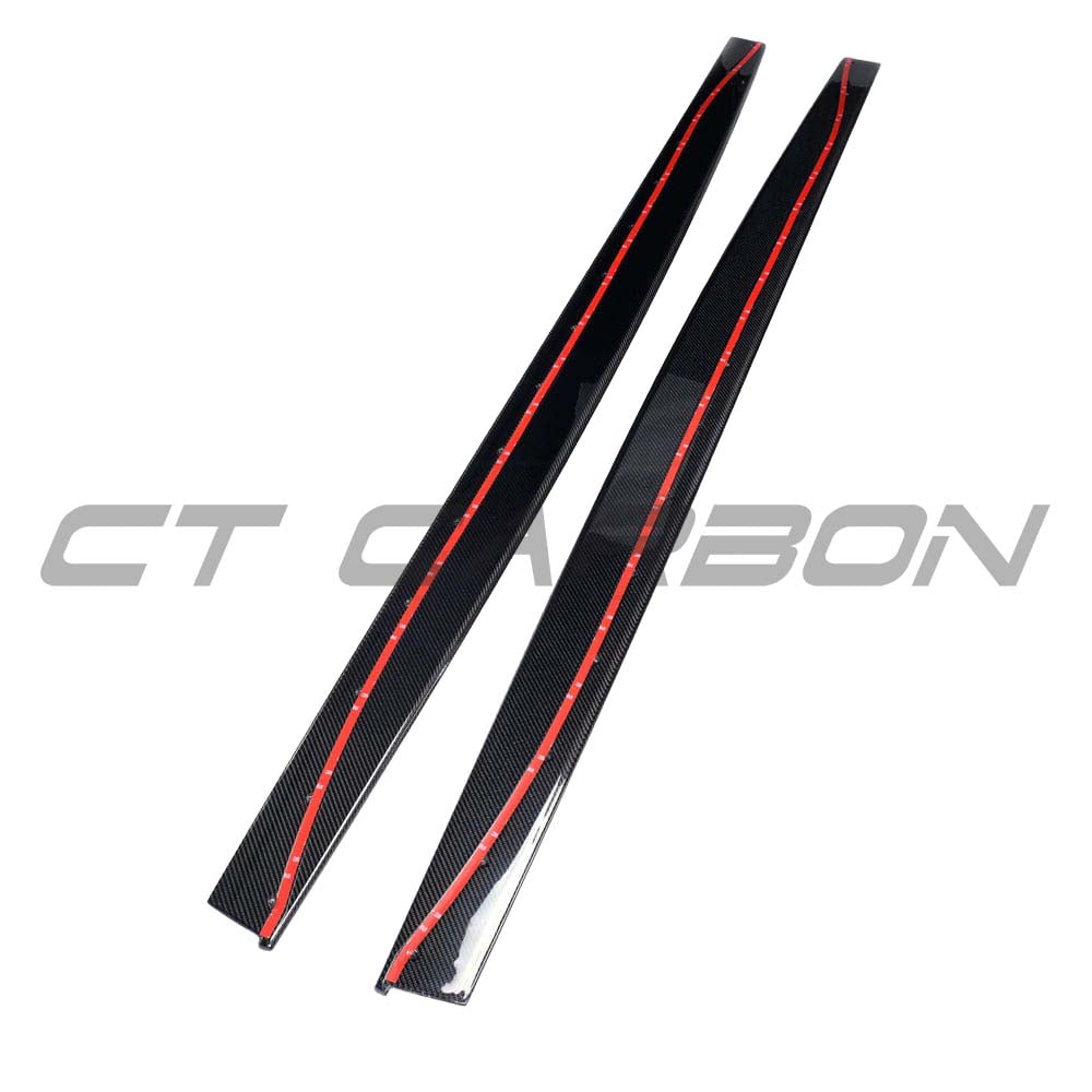 BMW M3 F80 full carbon fiber kit by CT Carbon, including splitter and body panels, showcasing sleek, lightweight carbon fiber components.