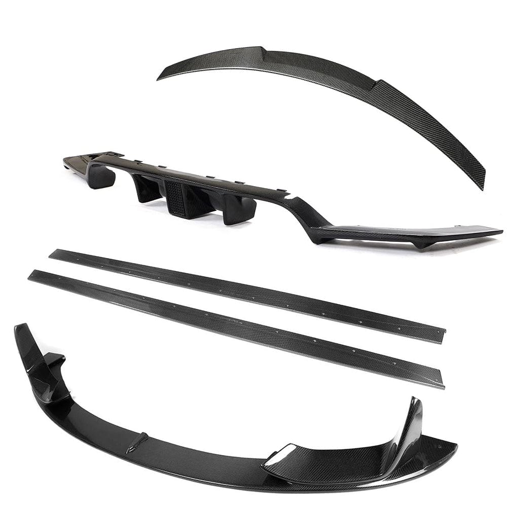 BMW F82 M4 Coupe 2014-2020 CT Carbon full carbon fibre kit, including splitters and aerodynamic components, on a sleek car.