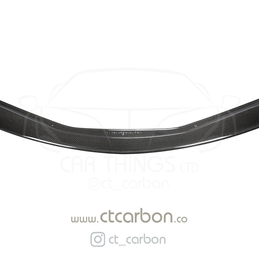 Toyota Supra 2019+ A90 full carbon fibre kit by CT Carbon, featuring a sleek splitter and aerodynamic parts on the car.