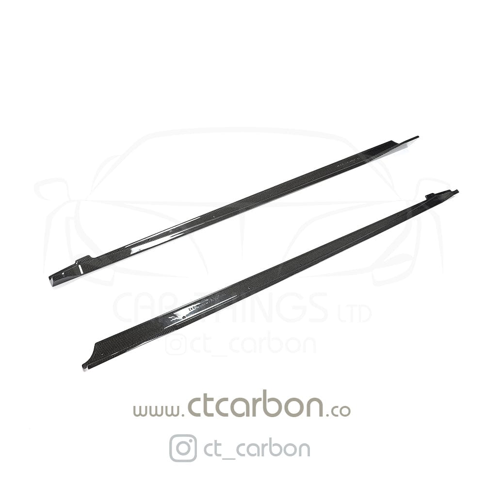 Full view of the CT Carbon Toyota Supra A90 2019+ V2 full carbon fibre kit, showcasing sleek, lightweight carbon fibre components.