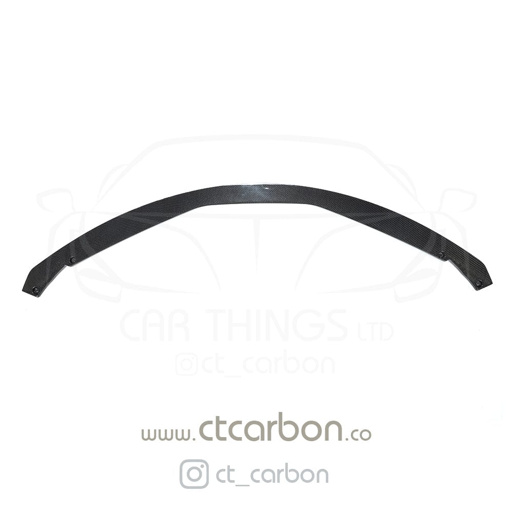 Full view of the CT Carbon Toyota Supra A90 2019+ full carbon fibre kit, showcasing the splitter and aerodynamic components.