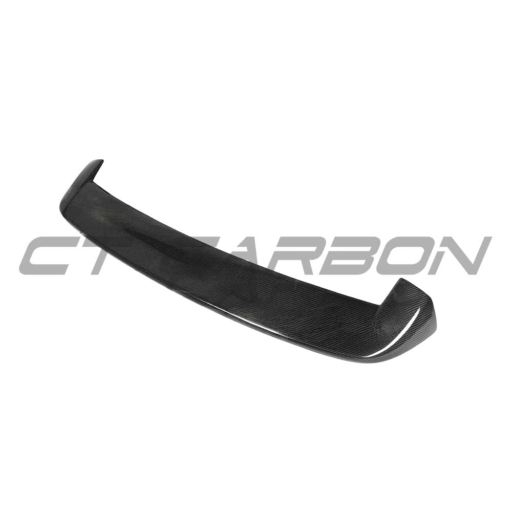BMW 1 Series F20 M-Sport carbon spoiler by CT Carbon, showcasing a 3D styled aerodynamic design on a sleek car.