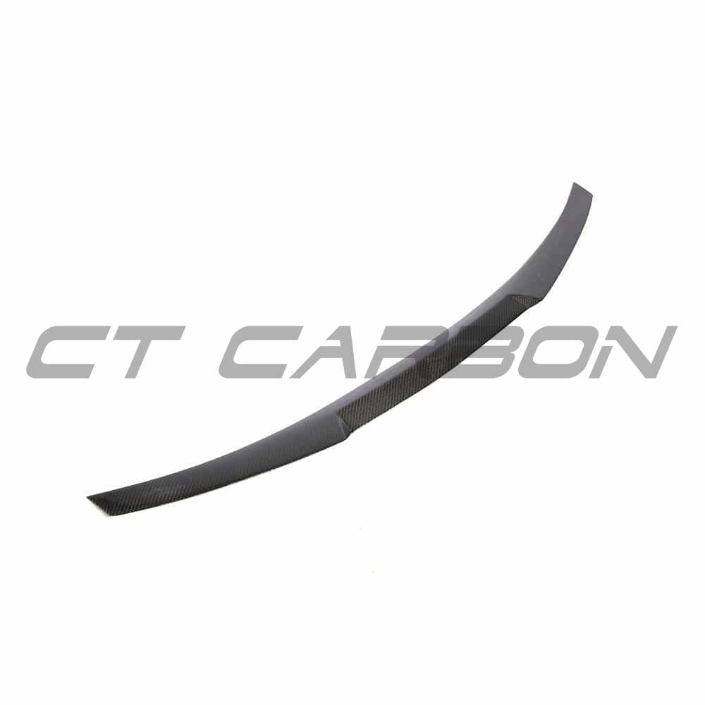 BMW F32 4 Series carbon fiber spoiler by CT Carbon, V1 style, showing sleek aerodynamic design on the car's rear.
