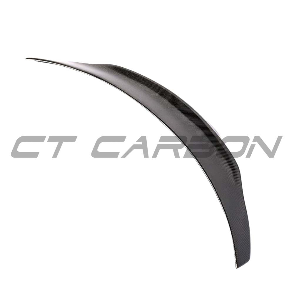 Mercedes C63/C63S W205 coupe carbon spoiler by CT Carbon, featuring sleek ducktail design for sporty, aerodynamic enhancement.