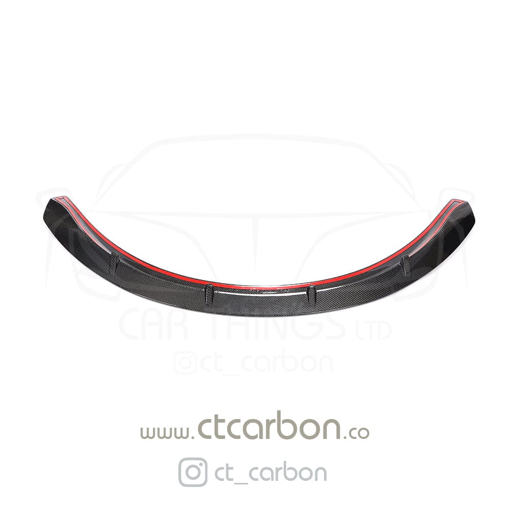 Carbon fibre spoiler for Toyota Supra A90 2019+ by CT Carbon, showcasing the sleek, aerodynamic design of the car accessory.